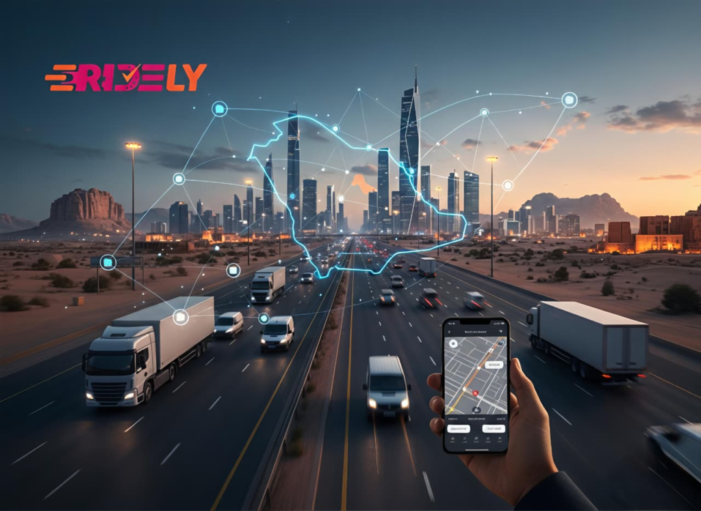 رايدلي… التطبيق الذكي الذي يغيّر مفهوم نقل البضائع بين مدن المملكة